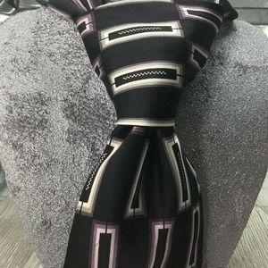 Croft & Barrow Silk  Geometric Squares